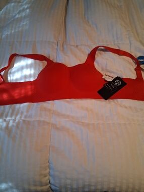 T.J.Maxx Bright Red Seamless Perforated Bra